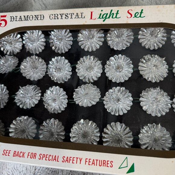 Vintage Kurt Adler Santa's World 35 Diamond Crystal light set Christmas Working - Picture 3 of 16